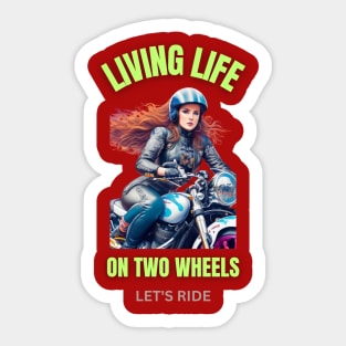 Biker Girl Sticker